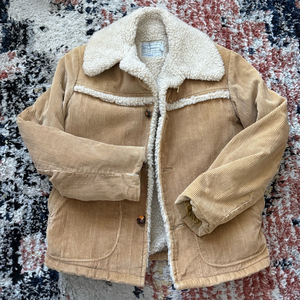 Vintage JCPenney Corduroy Sherpa-Lined Jacket